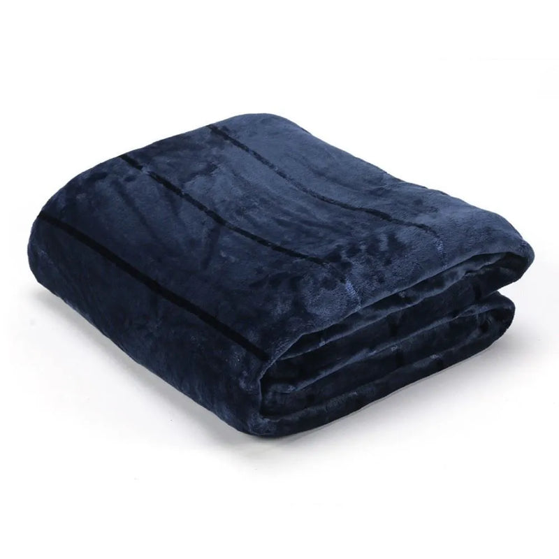 Cobertor Casal 100% Poliéster Elegance Casa - Azul