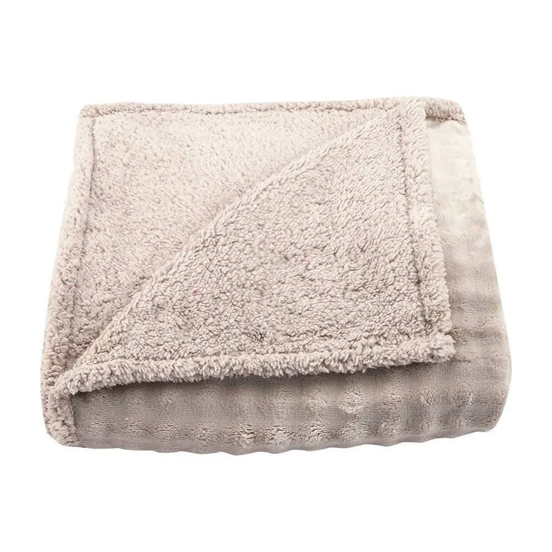 Cobertor Casal Requinte Sherpa Color Casa - Bege