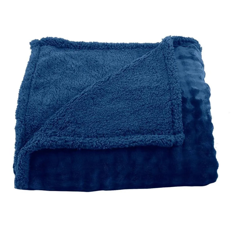 Cobertor Casal Requinte Sherpa Color Casa - Midnight