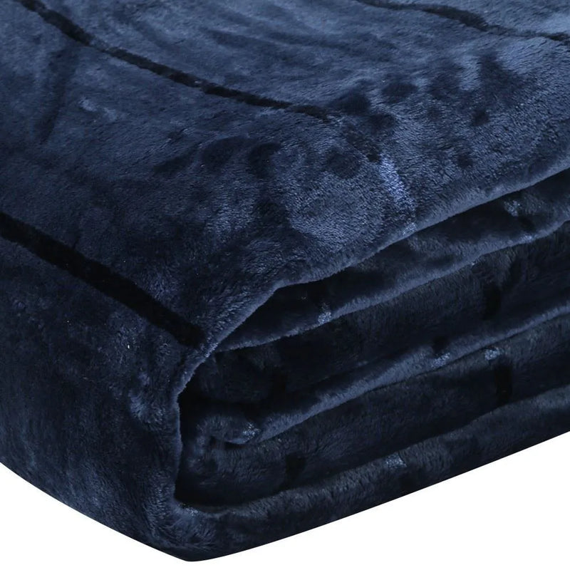 Cobertor King 100% Poliéster Elegance Casa - Azul