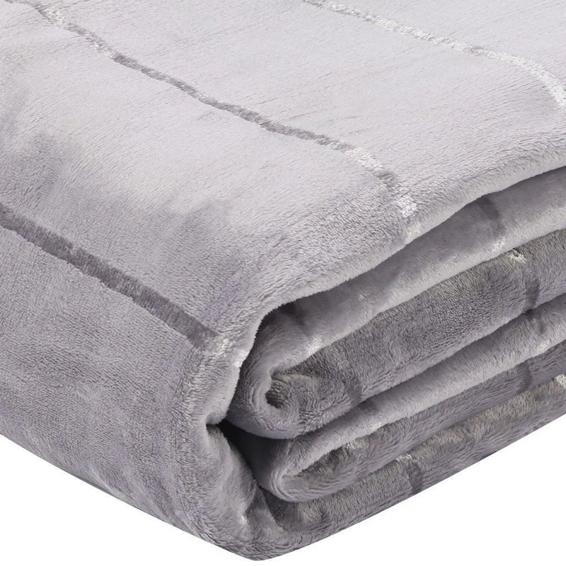 Cobertor King 100% Poliéster Elegance Casa - Cinza