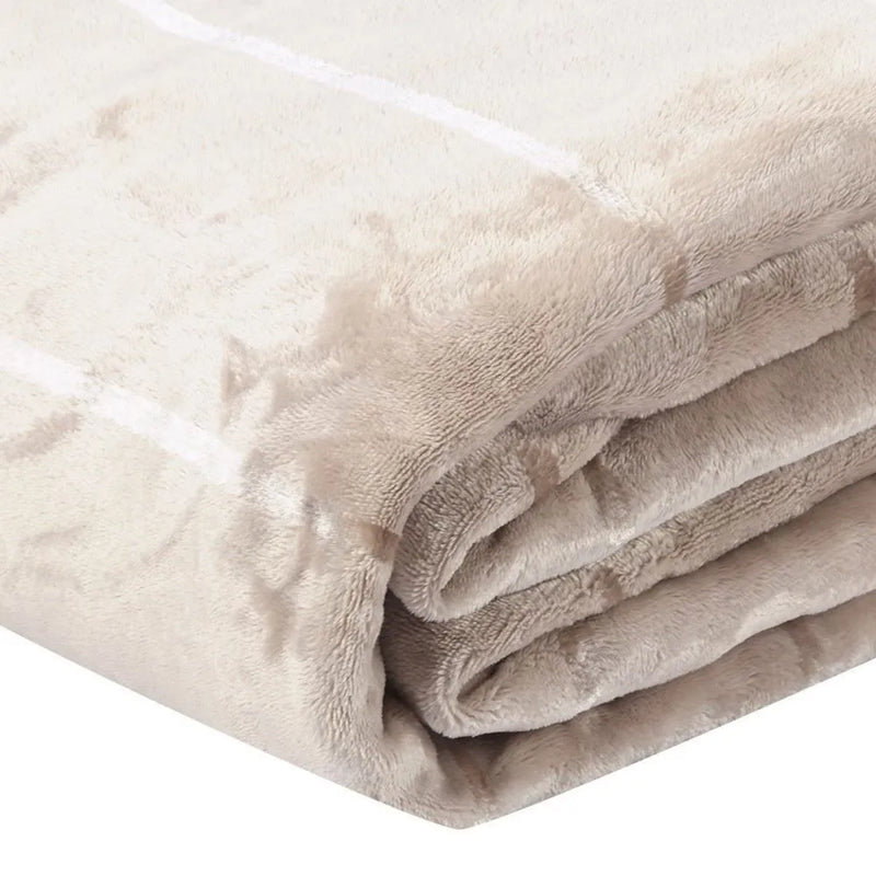 Cobertor Queen 100% Poliéster Elegance Casa - Bege