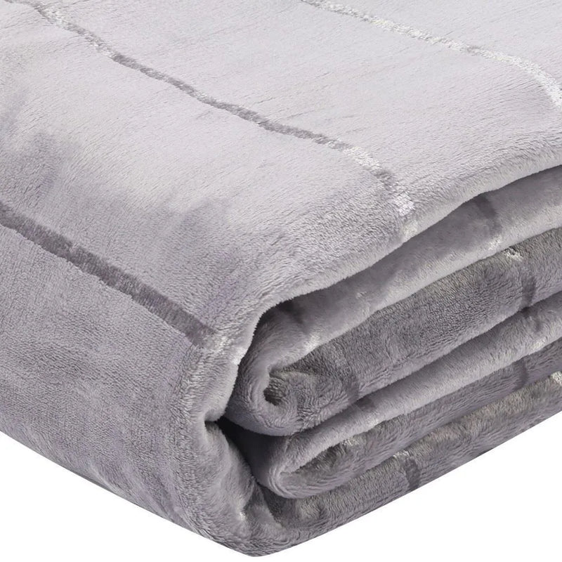 Cobertor Queen 100% Poliéster Elegance Casa - Cinza