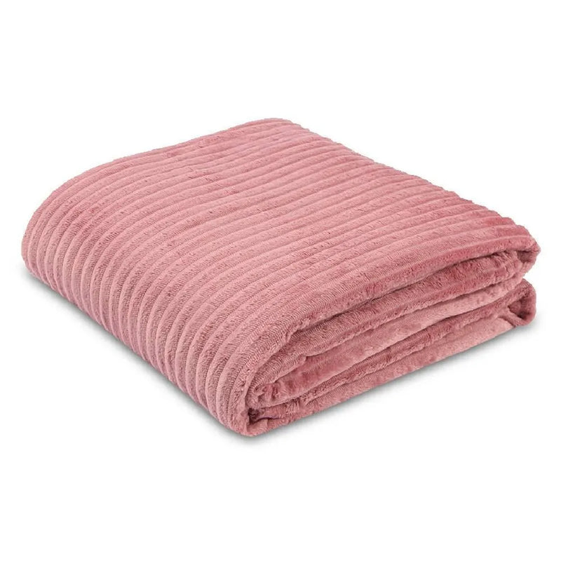 Cobertor Queen Montreal 100% Poliéster Casa - Rosa