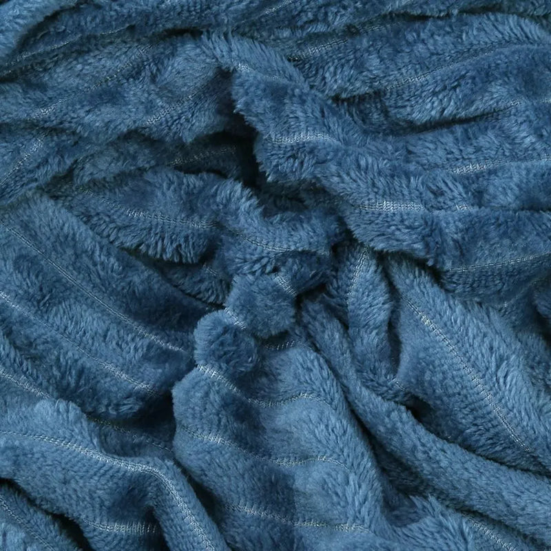 Cobertor Queen Montreal 100% Poliéster Casa - Azul Jeans