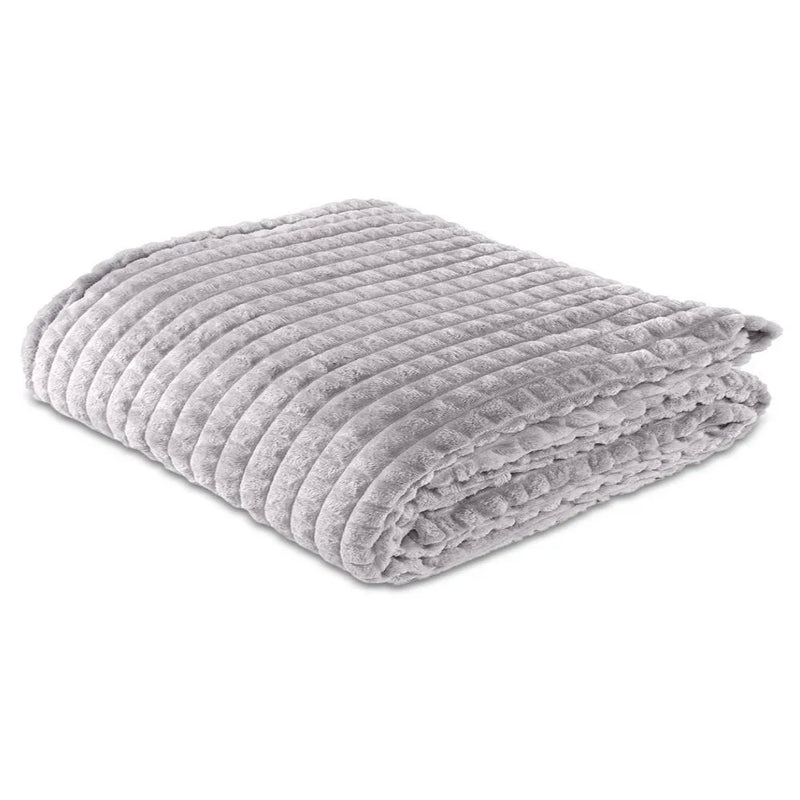 Cobertor Solteiro 100% Poliéster Diamond - Cinza Ice