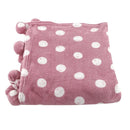 Cobertor Solteiro Infantil 100% Poliéster Pompom - Poa Rosa