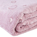 Cobertor Solteiro Microfibra 3D - Coração Rose