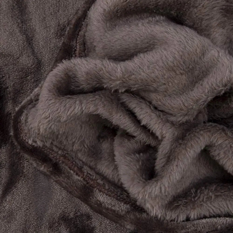 Cobertor Solteiro Microfibra Velour Clássico Camesa - Marrom
