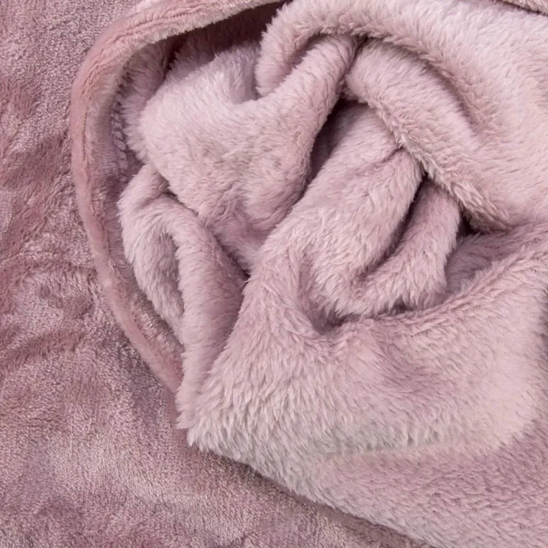 Cobertor Solteiro Microfibra Velour Clássico Camesa - Rosa Bebê