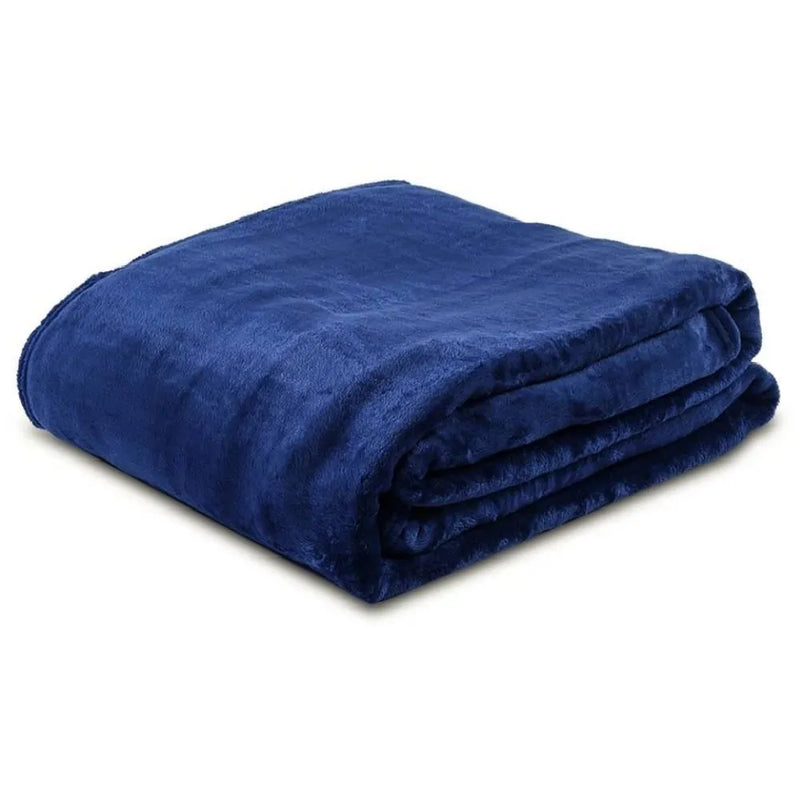 Cobertor Solteiro Microfibra Velour Clássico Camesa - Marinho