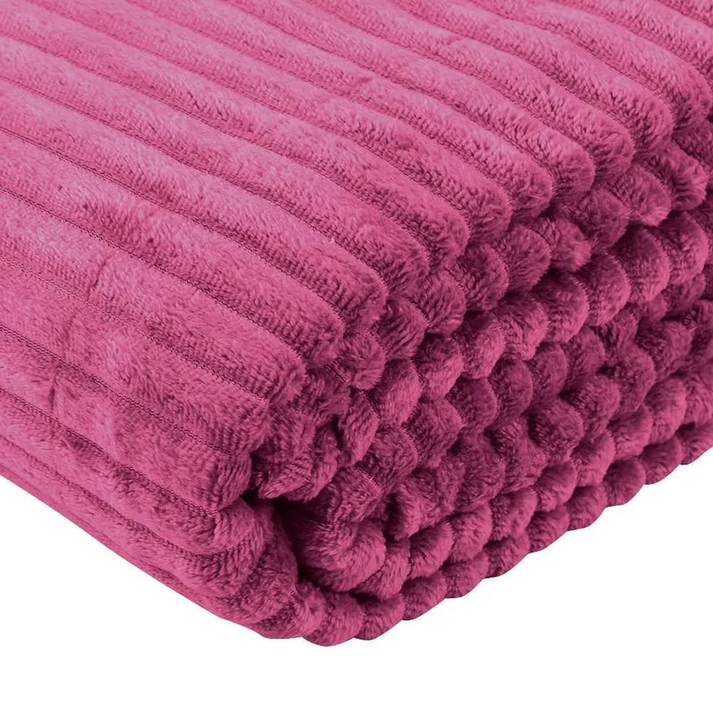 Cobertor Solteiro Montreal 100% Poliéster Casa - Rosa Malva