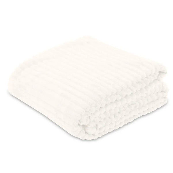 Cobertor Solteiro Montreal 100% Poliéster - Off White