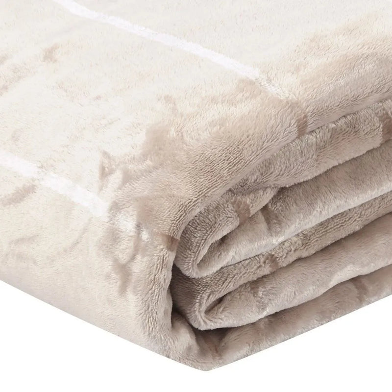 Cobertor Casal 100% Poliéster Elegance Casa - Bege